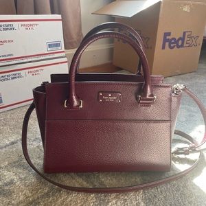 Kate Spade Burgundy Satchel Purse